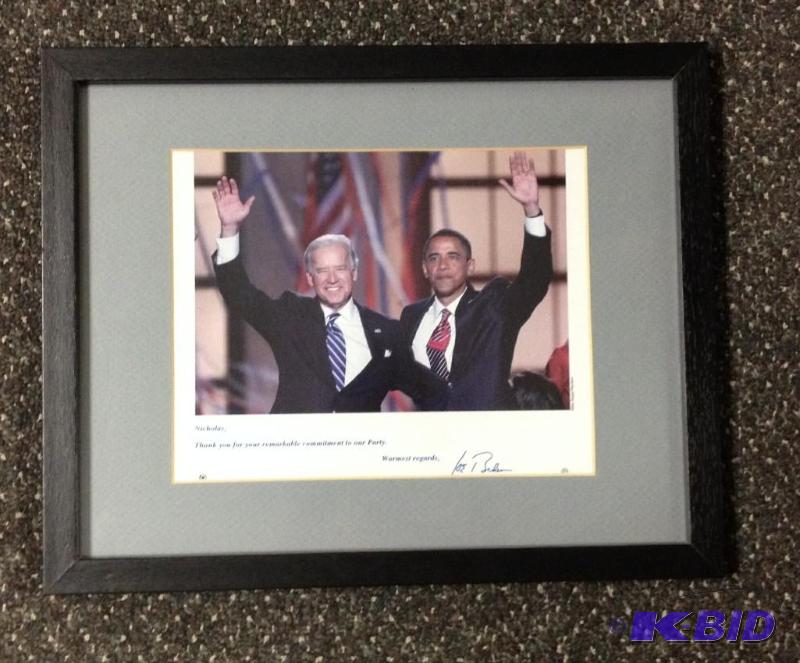 Obama Biden Photograph in Frame