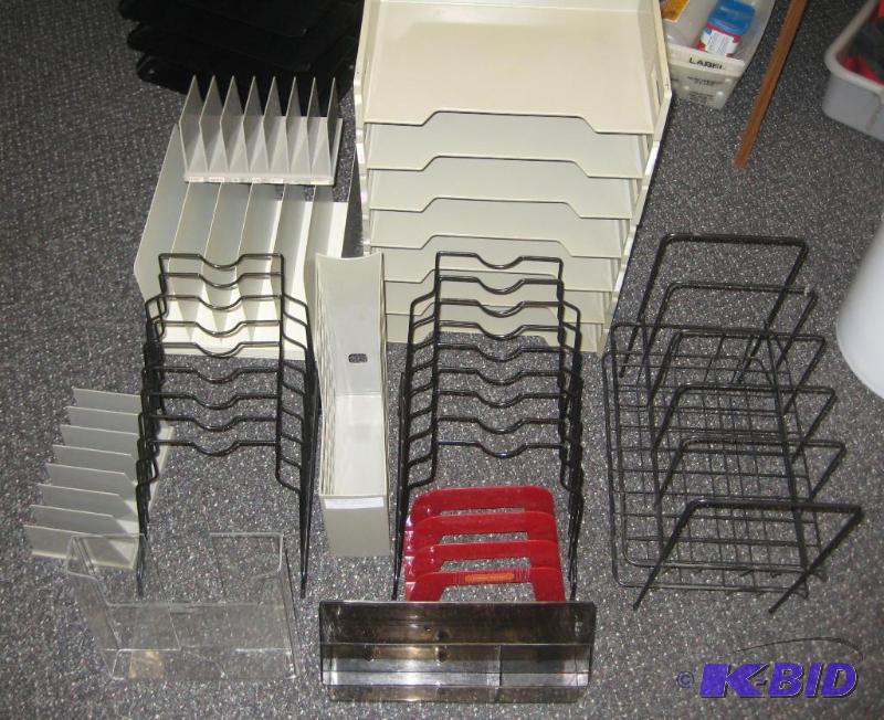 Assorted Trays and Letter Files