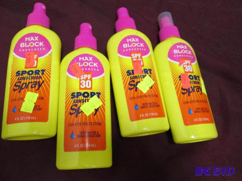 lot 119 image: Qty 4 Max Block sunscreen SPF 30 sport sunscr...