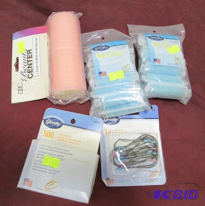 lot 121 image: Goody 2-small rollers, cushion hair rollers, ...