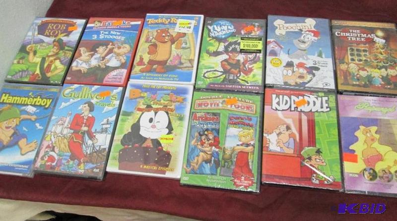 lot 125 image: Kids DVD- Qty 12 Kid Paddle, The Christmas Tr...