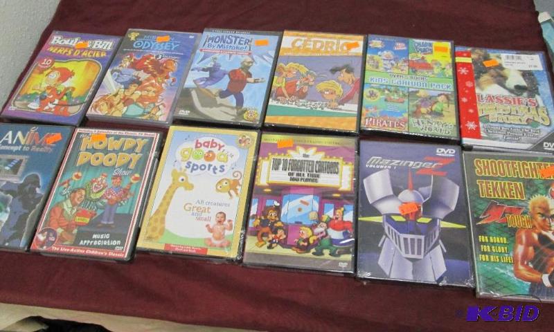 lot 126 image: Kids DVD Qty 12 Lassies Christmas Story, Ove...