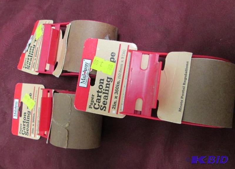 lot 136 image: Qty 3 Paper Cartoon sealing tape...