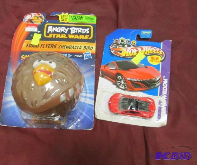 lot 144 image: Hot wheel car and Angry Bird Star wars...