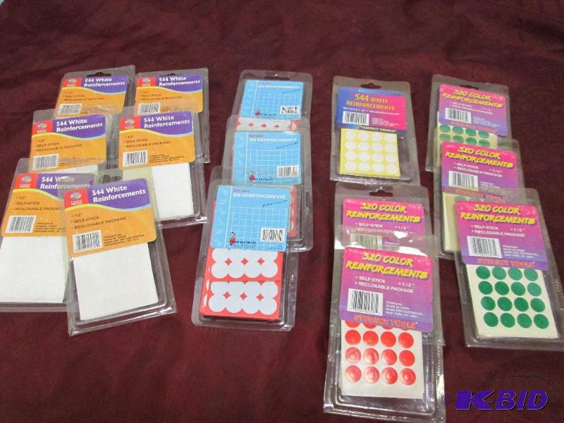 lot 155 image: Qty 20 Reinforcements-12 self-stick- color w...