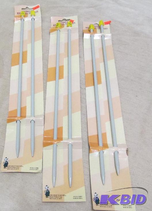 lot 16 image: Qty 4 Aluminum knitting needles...