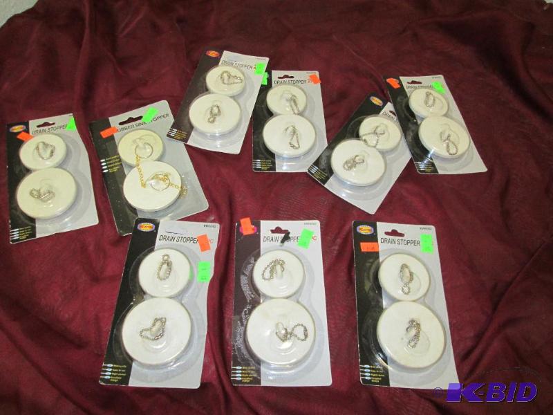 lot 18 image: Qty 9 Drain stopper 2PC...