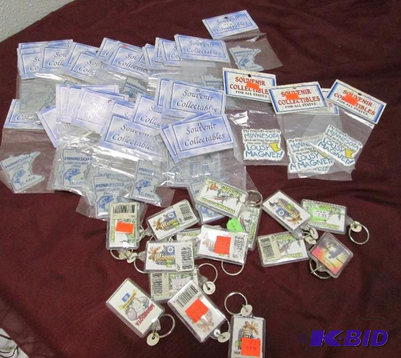lot 181 image: Qty 51 Minnesota different kinds of key chain...