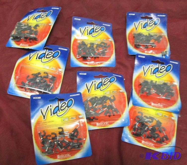 lot 2 image: Qty 8 Video 20PCS RG6U Coaxial Cable clip (VC...