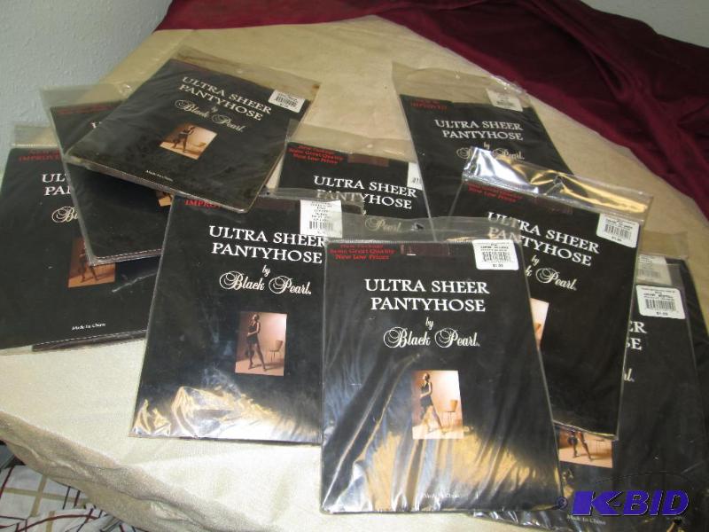 lot 215 image: Qty 10 Ultra sheer pantyhose by Black Pearl C...
