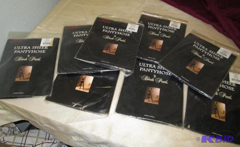 lot 216 image: Qty 8 Ultra sheer pantyhose by Black Pearl Co...