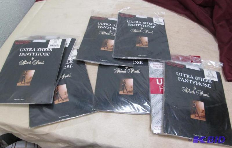 lot 217 image: Qty 8 Ultra sheer pantyhose by Black Pearl Co...