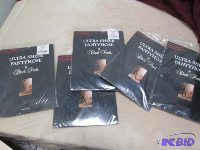 lot 218 image: Qty 5 Ultra sheer pantyhose by Black Pearl Co...