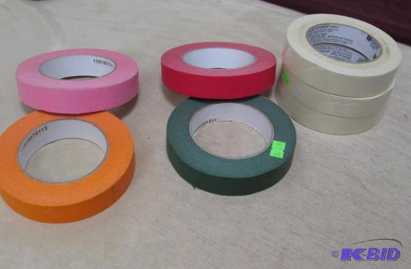 lot 238 image: Qty 7 different colors of masking tape...