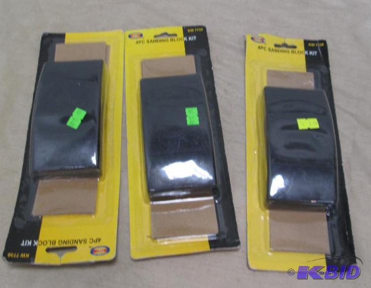 lot 245 image: Qty 4 -4pc sanding block kit...