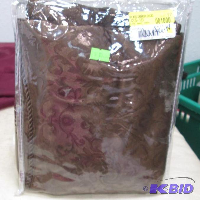 lot 253 image: Brown curtain...