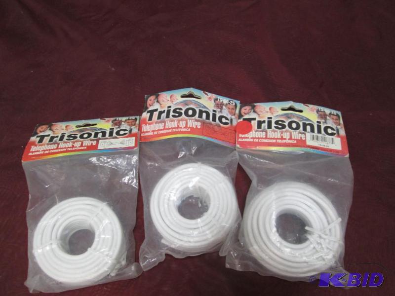 lot 283 image: Qty 3 Trisonic telephone hook-up wire...