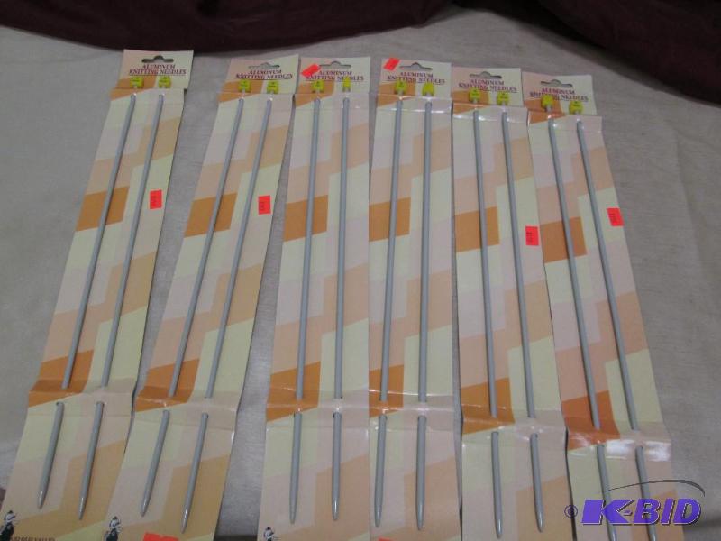 lot 288 image: Qty 6 Aluminum knitting needles size 4mm and ...