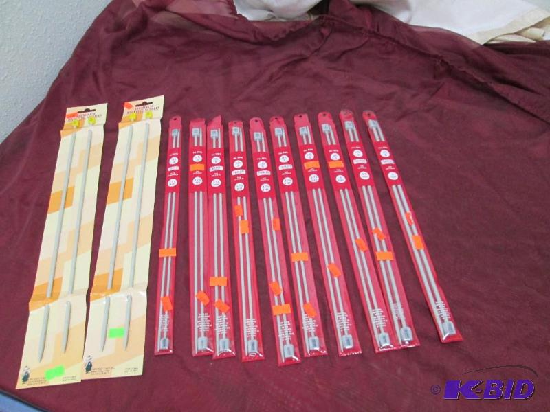 lot 303 image: Qty 3 Knitting needles size 5mm, Qty 6 - size...
