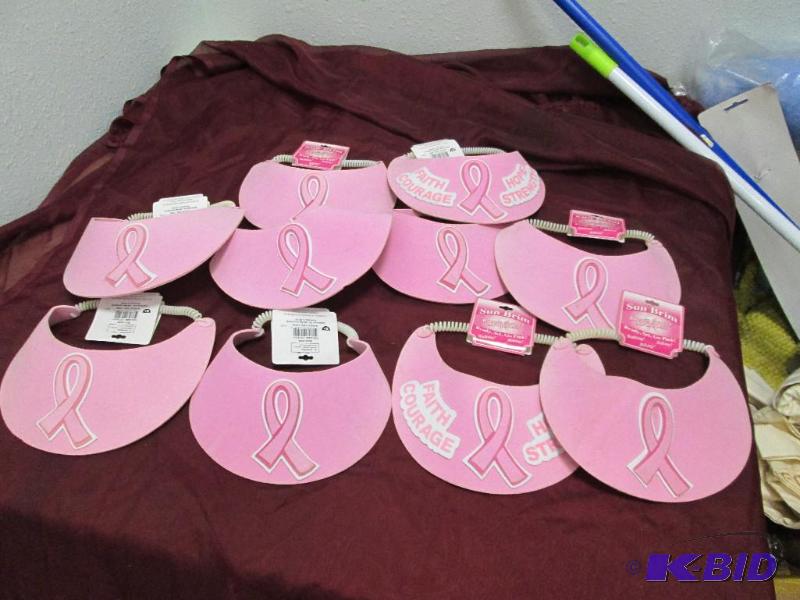 lot 337 image: Qty 10 Sun Brim with breast cancer awareness ...