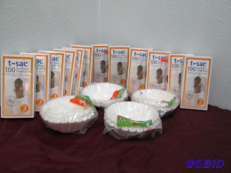 lot 351 image: Qty 12 t-sac 100 tea filters, Qty 3 Melitta S...