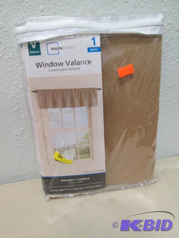 lot 365 image: Mainstays Window Valance-size 60 in by 14 in ...