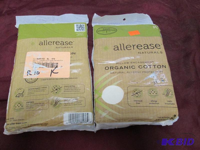 lot 366 image: Qty 2 Allerease Naturals Pillow Encsement Org...