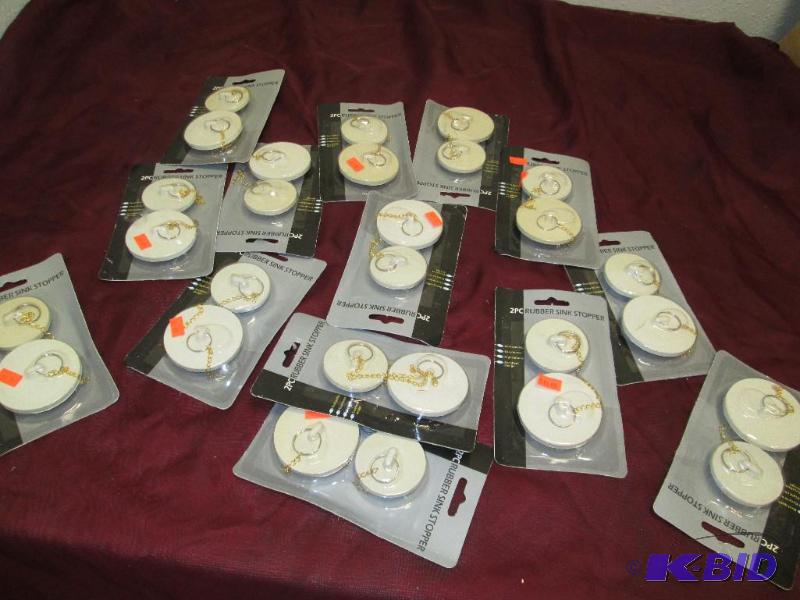 lot 42 image: Qty 14 -2PC Rubber sink stopper...