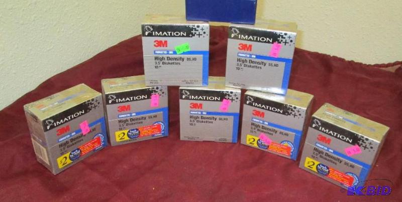 lot 48 image: Qty 7 Imation 3M High density DS, HD 3.5 Disk...