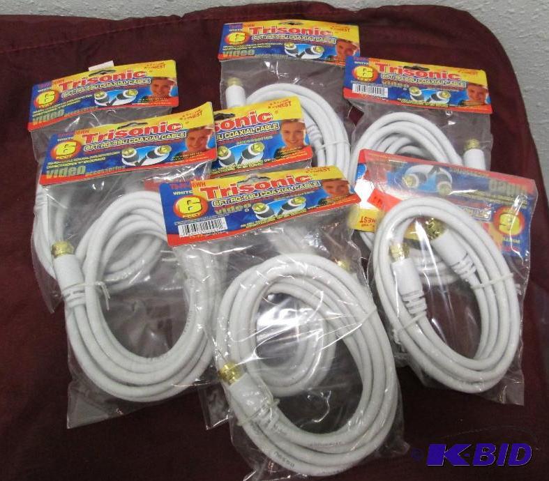 lot 69 image: Qty 6 Trisonic 6ft. RG-59U coaxial cable...