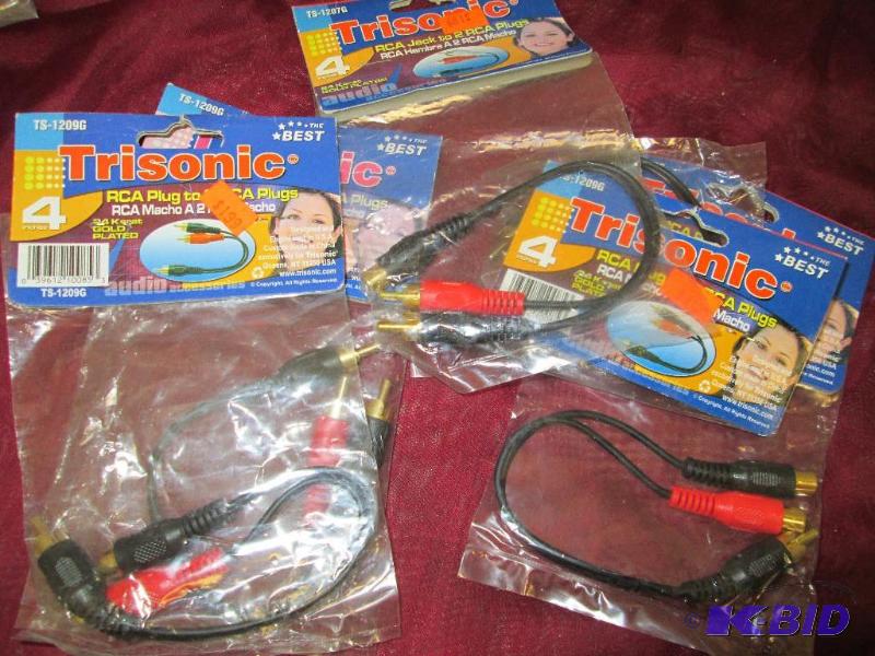 lot 70 image: Qty 5 Trisonic RCA plug to 2 RCA plugs...