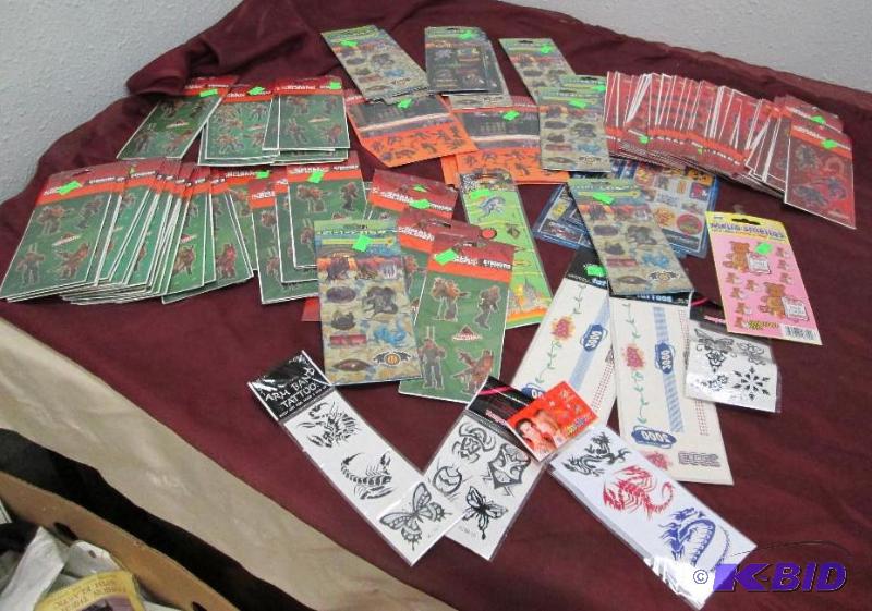 lot 79 image: Assortment of stickers Small soldiers, lost i...