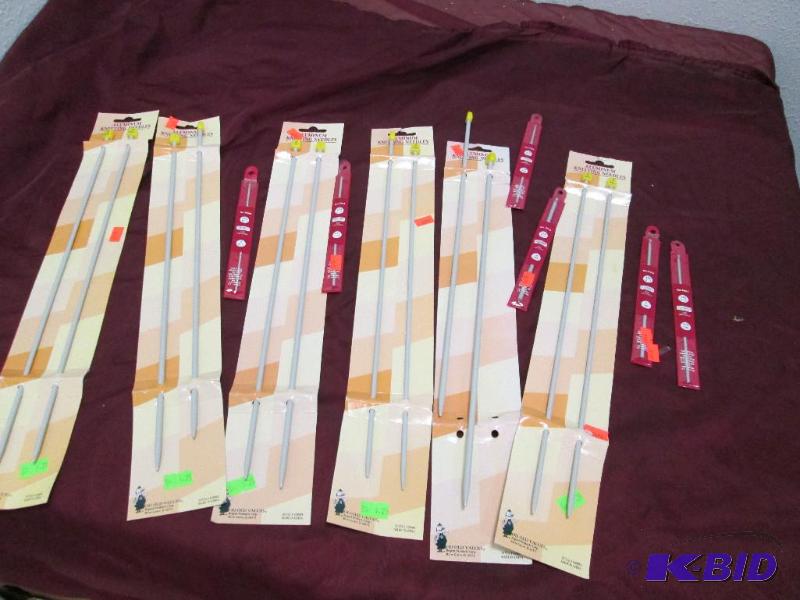 lot 82 image: Qty 12 Aluminum knitting needles size 4mm and...