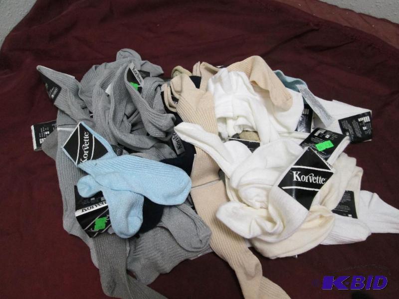 lot 89 image: Qty 36 Korvette socks- sizes 1-3,3-5, and 6-8...