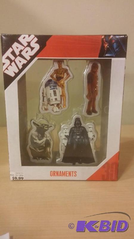 lot 185 image: Star Wars Ornaments. Never been opened...