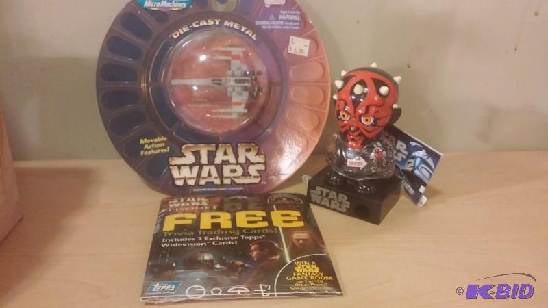lot 187 image: Lot of Star Wars Items. Micro Machines X-Wing...