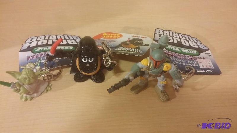 lot 196 image: Lot of 3 Galatic Heroes Backpack Heroes Boba...