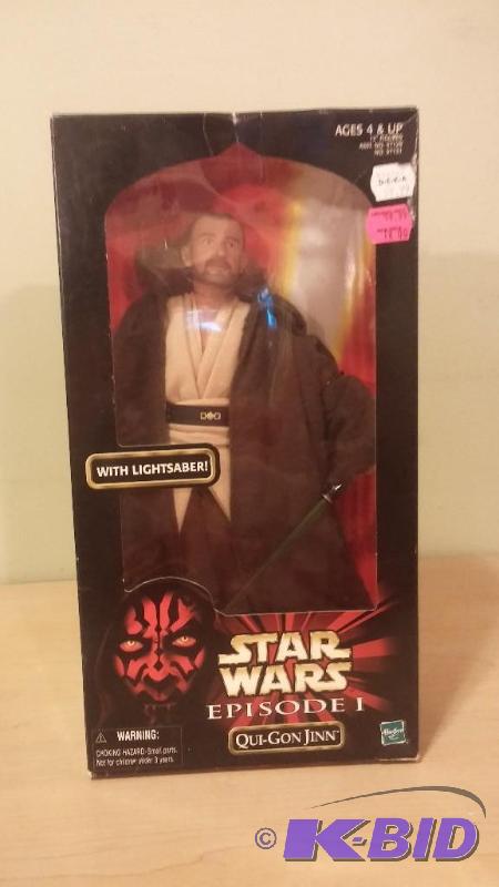 lot 45 image: Star Wars Episode 1 12 inch figure of Qui-Gon...