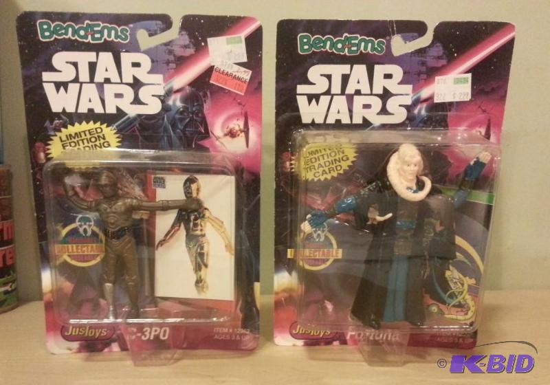 lot 53 image: Lot of 2 Bend-ems Figures. C-3P0 and Bib Fort...