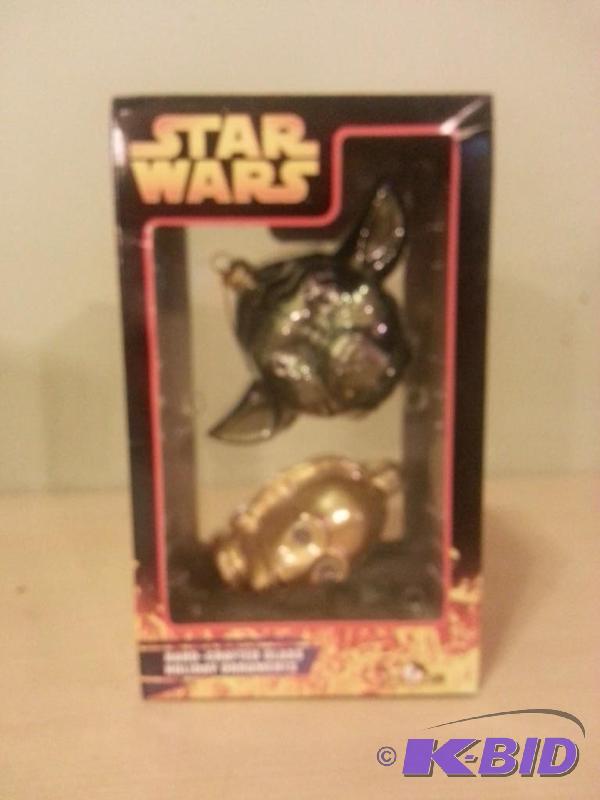lot 64 image: Star Wars Hand crafted glass holiday ornament...