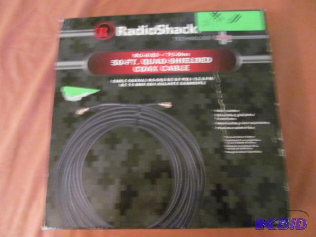 lot 11 image: Brand new in box, RadioShack, 50-ft quad shie...