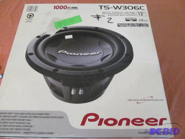 lot 2 image: Brand new in box, Pioneers 12" subwoofer...