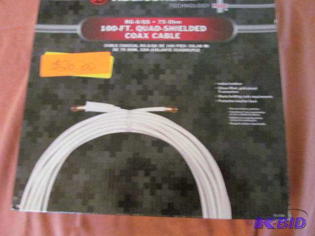 lot 8 image: Brand new in box, RadioShack, 100-ft quad shi...