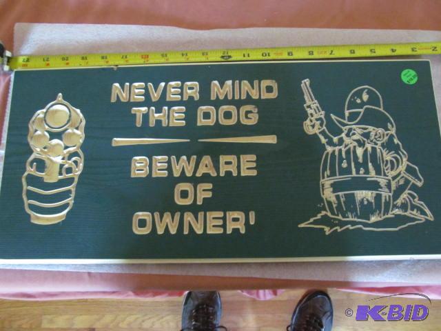 lot 84 image: Made out of pine wood, plaque for your home o...