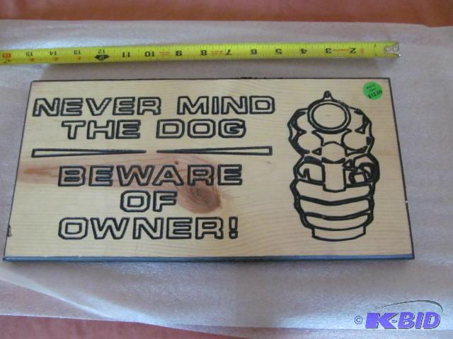 lot 85 image: Made out of pine wood, plaque for your home o...