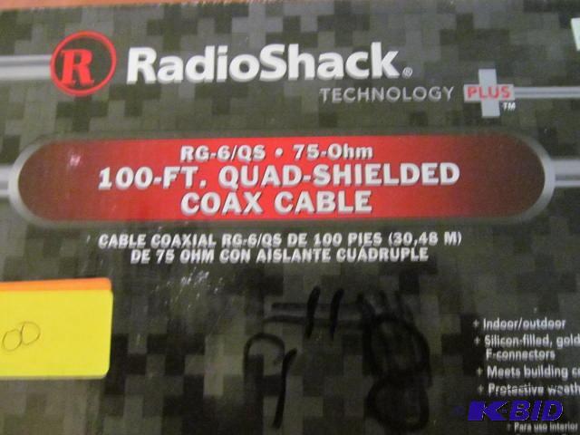 lot 9 image: Brand new in box, RadioShack, 100-ft quad shi...