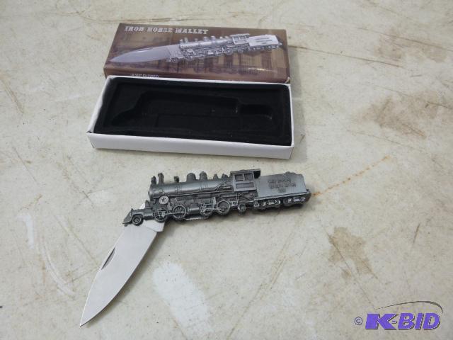 lot 49 image: Iron Horse Mallet Train Knife...