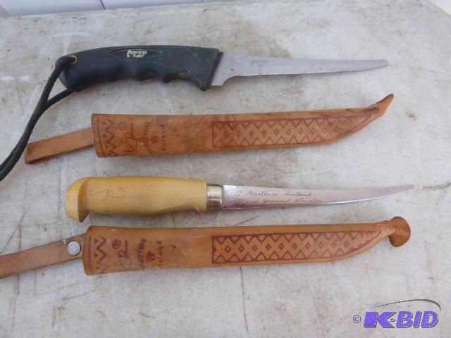lot 57 image: 2 Filet Knives 1 has broken tip....