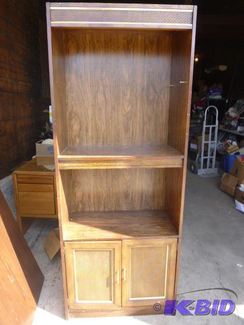 lot 8 image: Small HutchShelf Storage cabinet at bottom ...