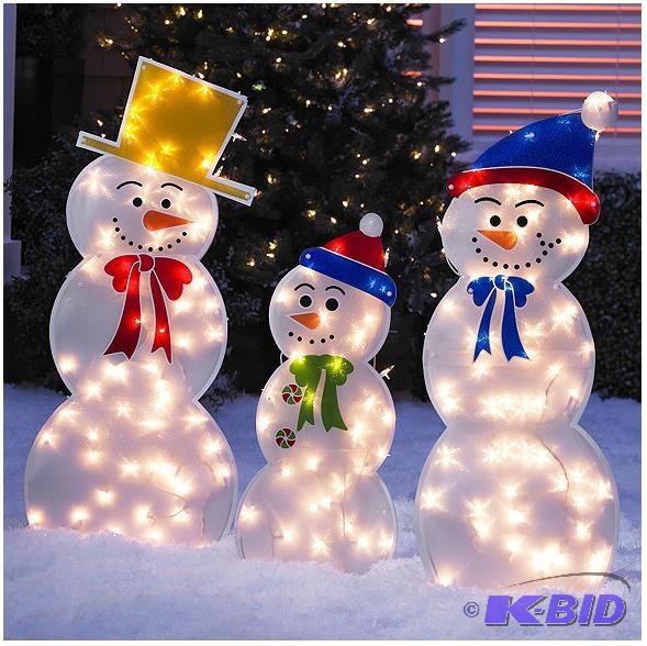 lot 59 image: Set of 3 Holographic Snowmen
